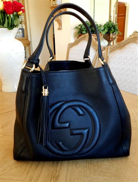 authentic gucci soho leather shoulder bag